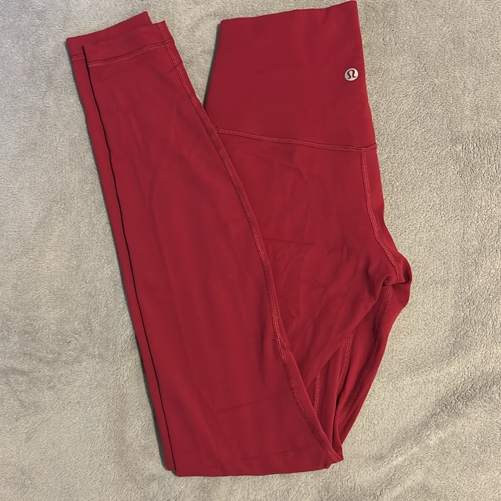 Red Lululemon Align Leggings